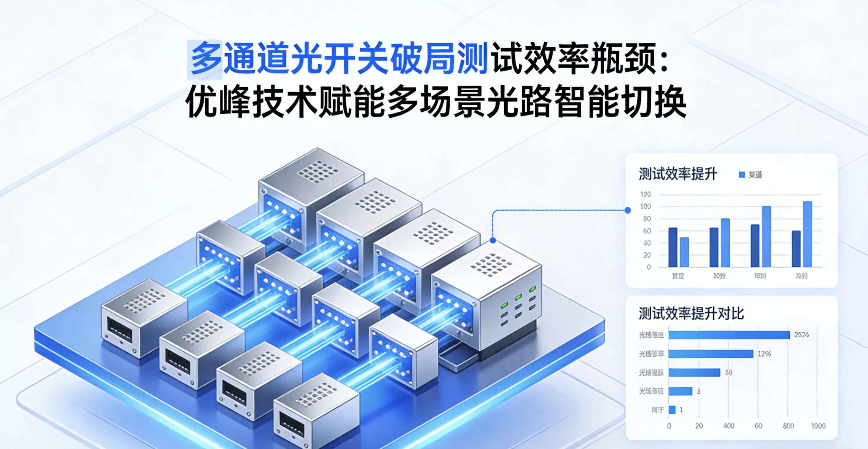 多通道光开关破局测试效率瓶颈：优峰技术赋能多场景光路智能切换